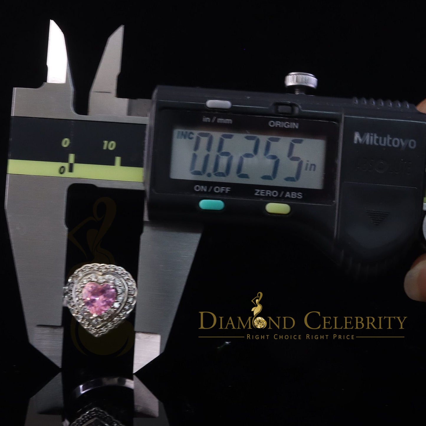 DiamondCelebritees 925 White Sterling Silver 3.90ct Cubic Zirconia Promise Heart Ring Size 7.5
