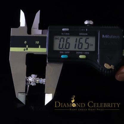Diamondcelebritees 1.00ct Moissanite White 925 Silver Women's Dangling Cross Fish Hook Earrings