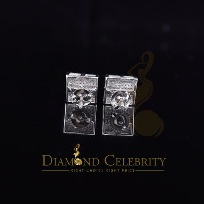 DiamondCelebritees 925 Sterling Silver 0.33ct Diamond Real For Women's & Men's White Stud Earrings