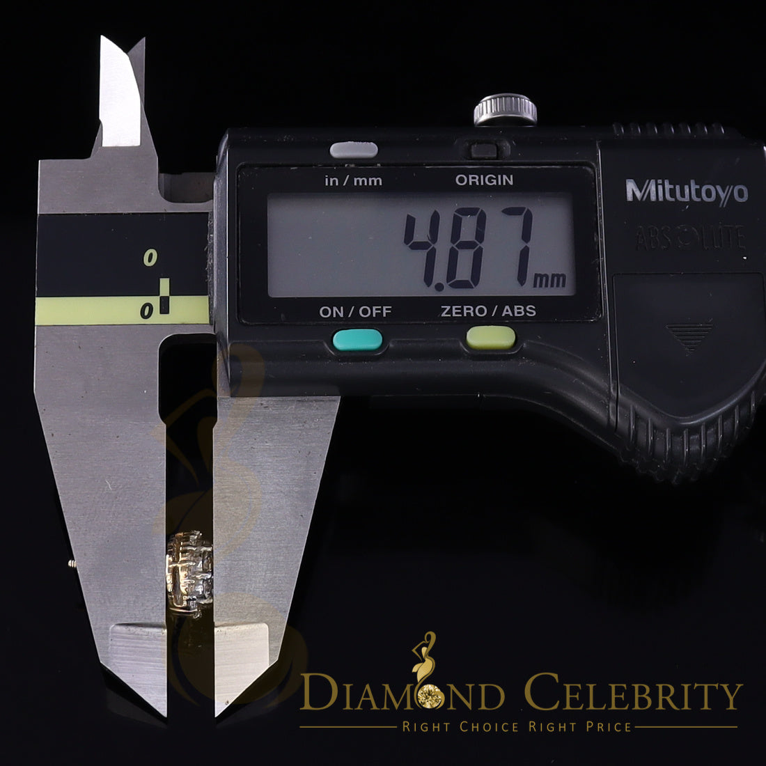 DiamondCelebritees 10K Real Yellow Gold w/Real 1.33 CT Diamond Men's/Women's Stud Earring