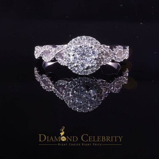 DiamondCelebritees 1.50ct Cubic Zirconia White 925 Sterling Silver Women's Engagement Rings Size 7