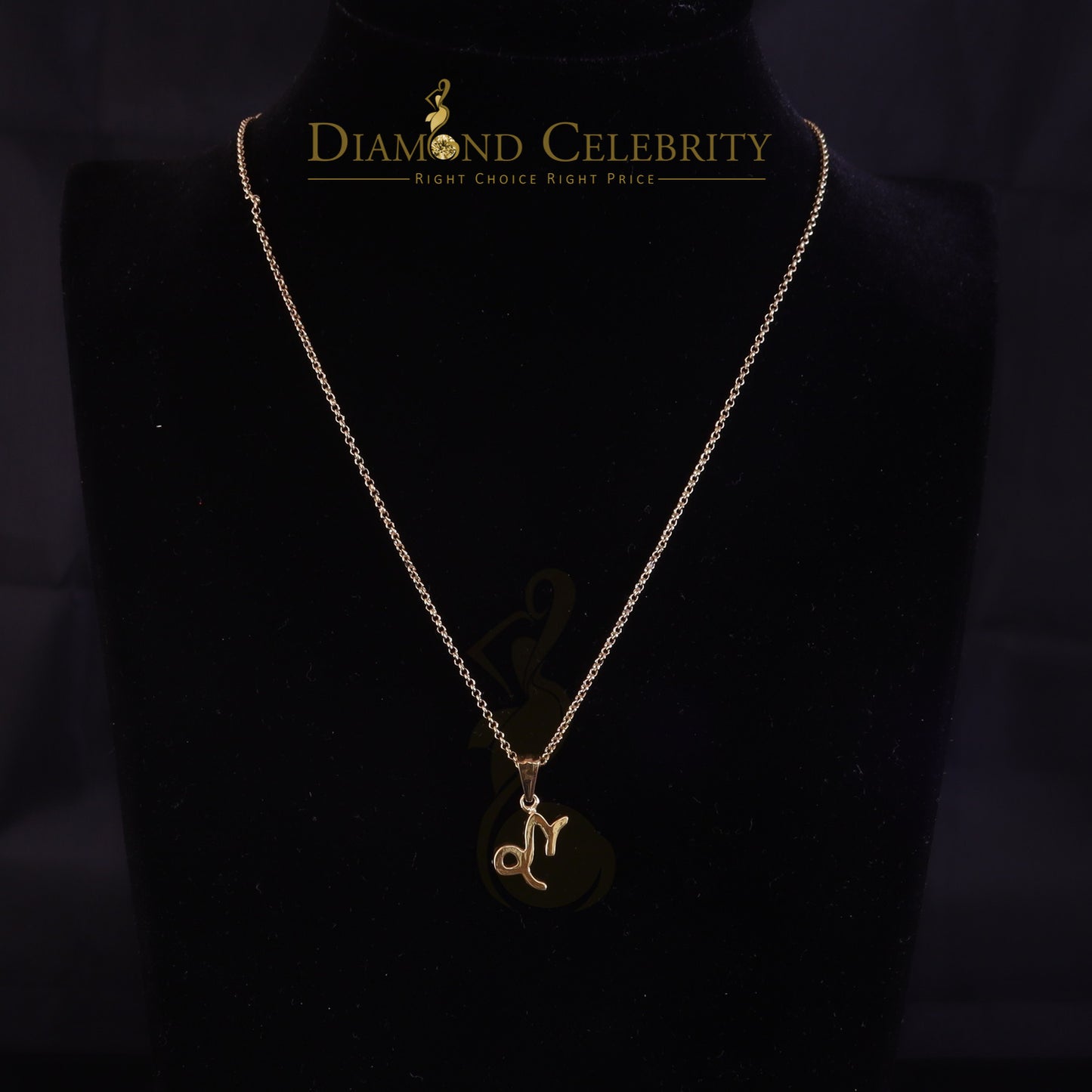 DiamondCelebritees 0.50ct Cubic Zirconia Yellow Silver CAPRICORN JANUARY Month Pendant Men & Women