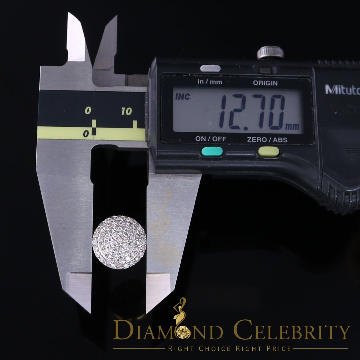 DiamondCelebritees 10K Real Yellow Gold Real Diamond 1.25CT Men's/Women's Stud Round Earring