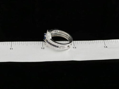 DiamondCelebritees 925 Sterling White Silver 2.50ct Floral Shape Cubic Zirconia Womens Ring SZ 6.5