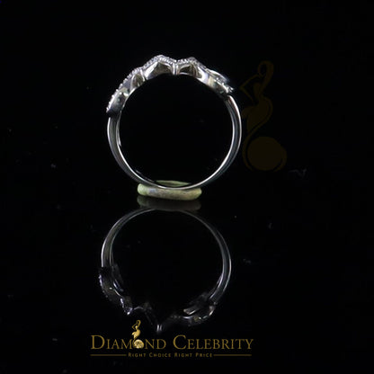 DiamondCelebritees Diamond Celebrity 0.50ct Cubic Zirconia White Silver Womens Hearts Ring Size 8