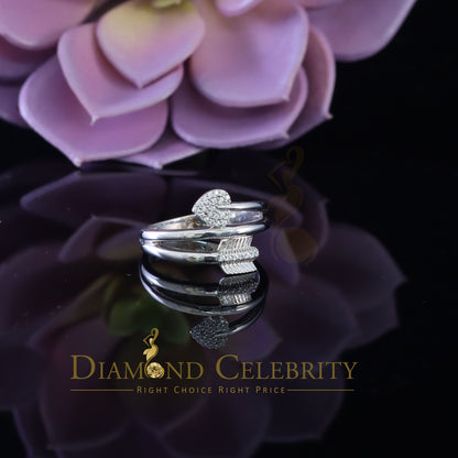 DiamondCelebritees 0.59ct Cubic Zirconia 925SterlingWhiteSilver Arrow Womens/Men's Ring Size 8