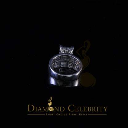 DiamondCelebritees 925 White Square 2.36 ct Cubic Zirconia Silver Womens Engagement Ring Size 8