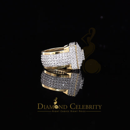DiamondCelebritees 925 Sterling Yellow Silver 14.0ct Cubic Zirconia Square Womens Gifts Ring Size 8