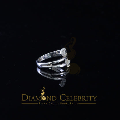 DiamondCelebritees 0.59ct Cubic Zirconia 925SterlingWhiteSilver Arrow Womens/Men's Ring Size 8