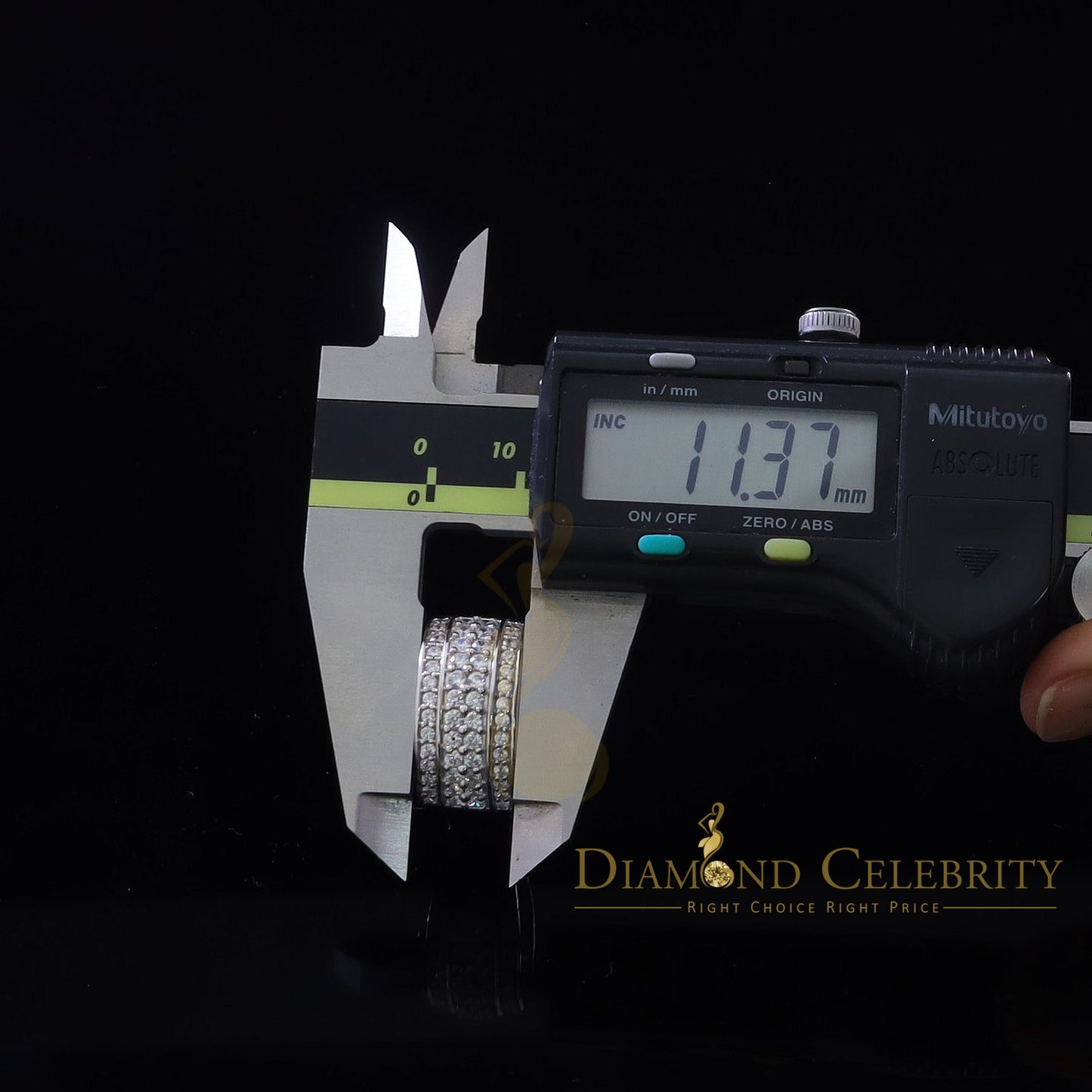 DiamondCelebritees 925 Sterling White Silver 6.0ct Cubic Zirconia Wide Round Women's Ring Size 7.5