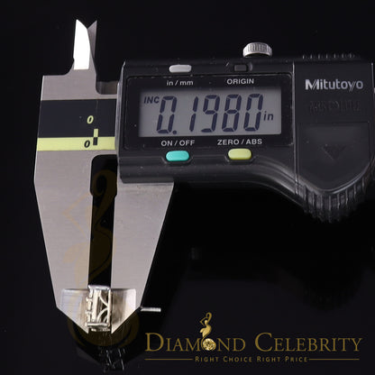 DiamondCelebritees 0.15ct Diamond Hip Hop Women's & Men's Stud Earrings 925 White Sterling Silver