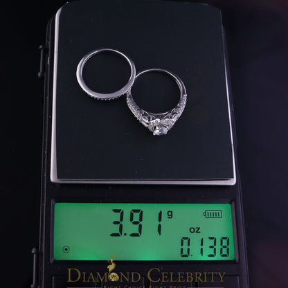 DiamondCelebritees 1.75ct Cubic Zirconia 925 White Silver Men;s/Womens Round Bridal Ring Size 7