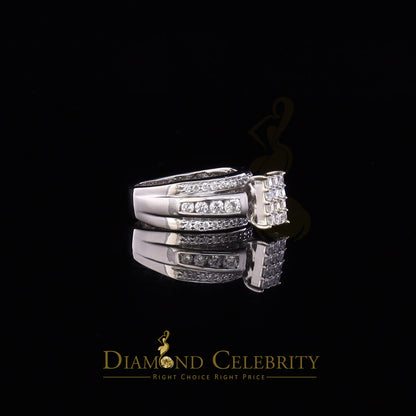 DiamondCelebritees 3.20ct White Cubic Zirconia 925 Silver Cinderella Womens Engagement Ring SZ 8