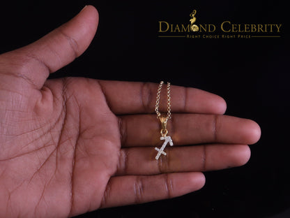 DiamondCelebritees 0.34ct Cubic Zirconia Yellow Silver SAGITTARIUS-DECEMBER Pendant Men's & Women's