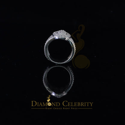 DiamondCelebritees 925 Sterling Silver White 7.50ct Cubic Zirconia Oval Engagement Men's Ring SZ 9