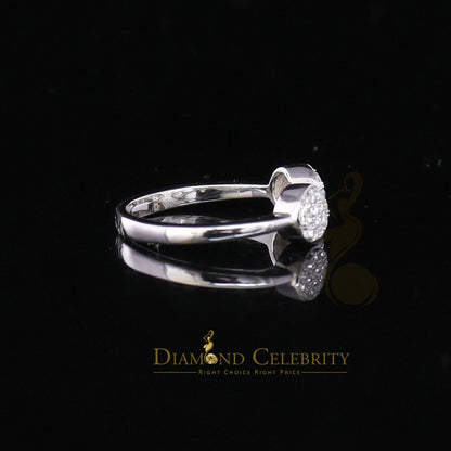 DiamondCelebritees 0.33ct Sterling Silver Shiny White 925 Cubic Zirconia Round Womens Ring Size 6