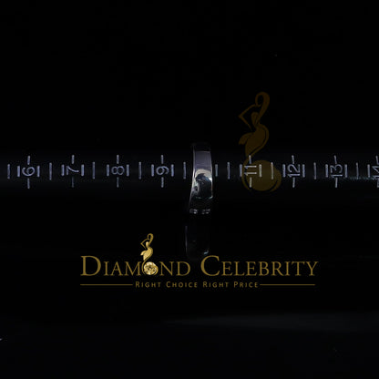 DiamondCelebritees Sterling White Silver Round 3.42ct Cubic Zirconia Round Men's Ring Size 10
