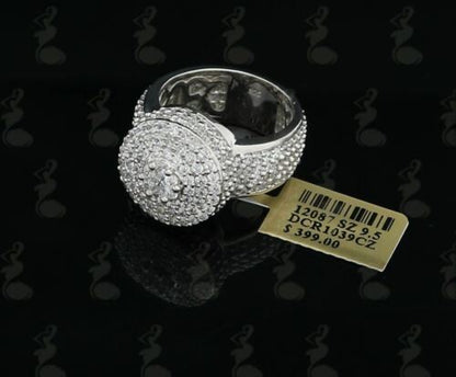 DiamondCelebritees 925 Sterling Silver 9.00ct White Cubic Zirconia Womens Engagement Ring Size 9