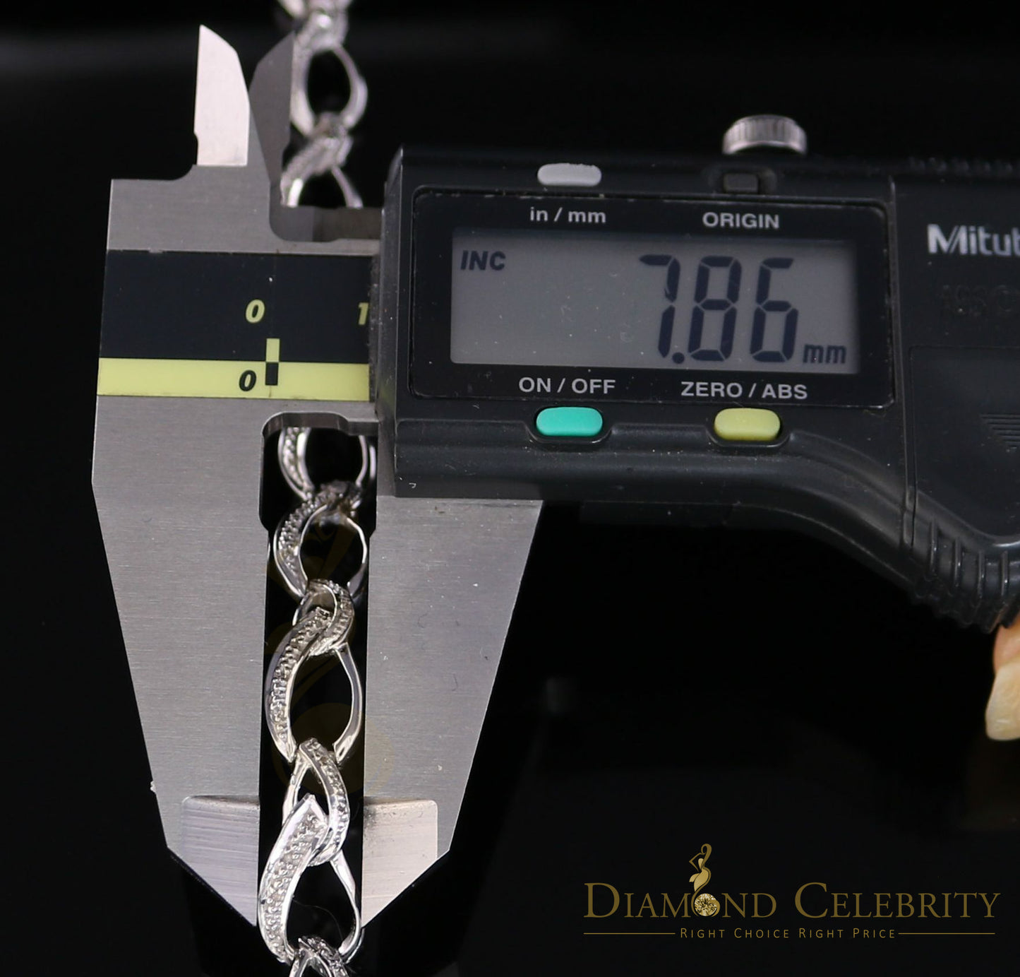 Diamondcelebritees 925 Sterling Silver White 0.20CT Real Diamonds Fancy Style Bracelet Size 7''