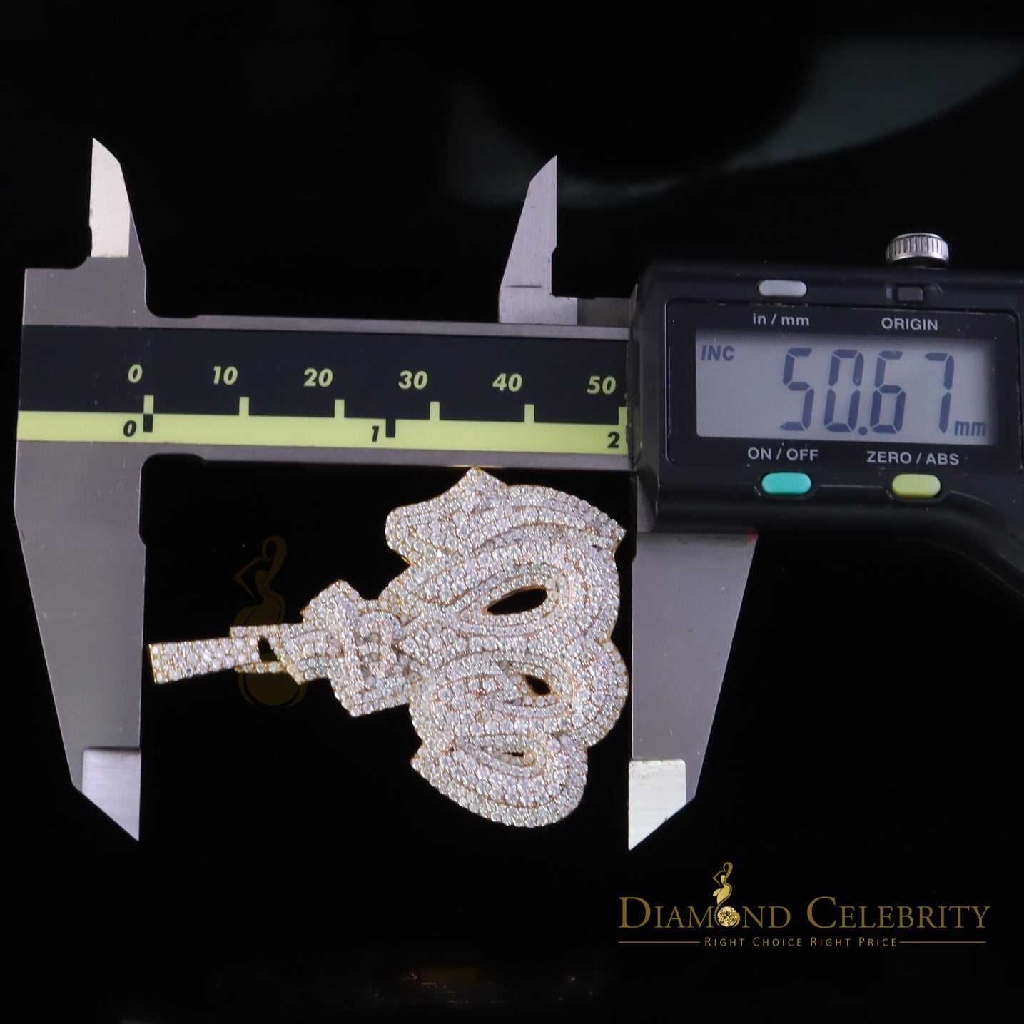 Diamondcelebritees 925 Allah Religious Yellow Silver Pendant 4.00ct VVS 'D Moissanite Men & Women