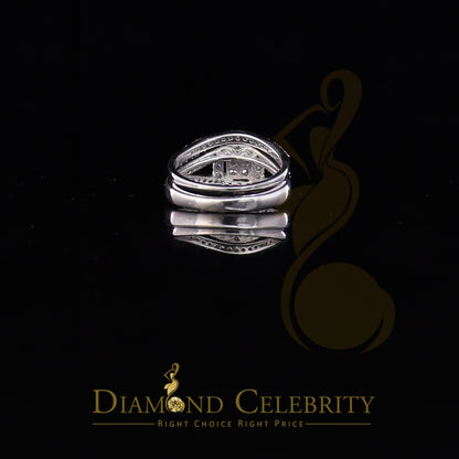 DiamondCelebritees 925 Sterling White Silver Square Cubic Zirconia 1.50ct Bridal Womens Ring Size 7