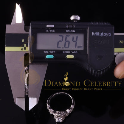 DiamondCelebritees 1.80ct Cubic Zirconia White 925 Sterling Silver Men's/ Women Bridal Rings Size 7
