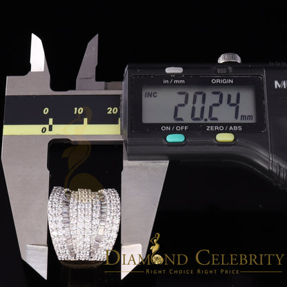 DiamondCelebritees 7.75ct Round/Baguette Cubic Zirconia Cocktail Yellow Sterling Silver Ring Size 7