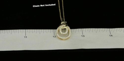 DiamondCelebritees Yellow Sterling Silver Attractive Charm FASHION Pendant 2.64ct Cubic Zirconia