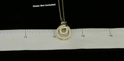 DiamondCelebritees Yellow Sterling Silver Attractive Charm FASHION Pendant 2.64ct Cubic Zirconia