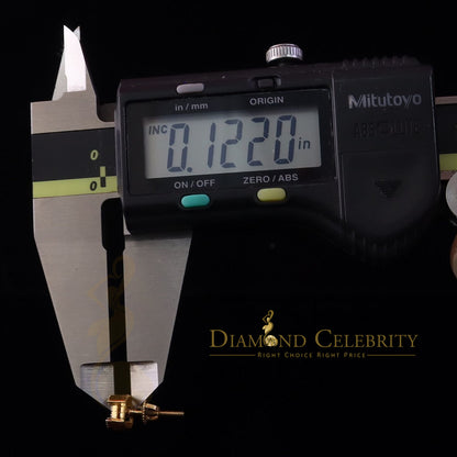 DiamondCelebritees Men's/Womens 925 Silver Yellow 0.25ct VVS 'D' Moissanite Square Stud Earrings