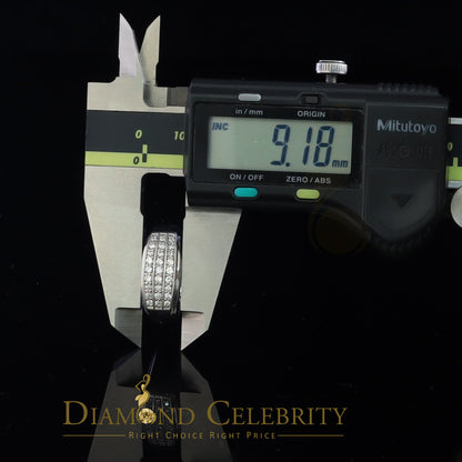 DiamondCelebritees Diamond Celebrity 925 White Sterling Silver 27 Cubic Zirconia Mens Ring Size 8.5
