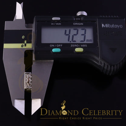 DiamondCelebritees  925 White Silver 2.88ct Cubic Zirconia Women's & Men's Hip Hop Square Earrings
