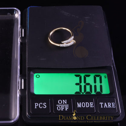 DiamondCelebritees 0.52ct Cubic Zirconia Yellow Sterling Silver Men's/ Women Engagement Ring Size 8