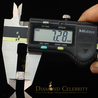 DiamondCelebritees 0.25ct Diamond 925 stud Sterling Silver White Square Earring For Men / Women