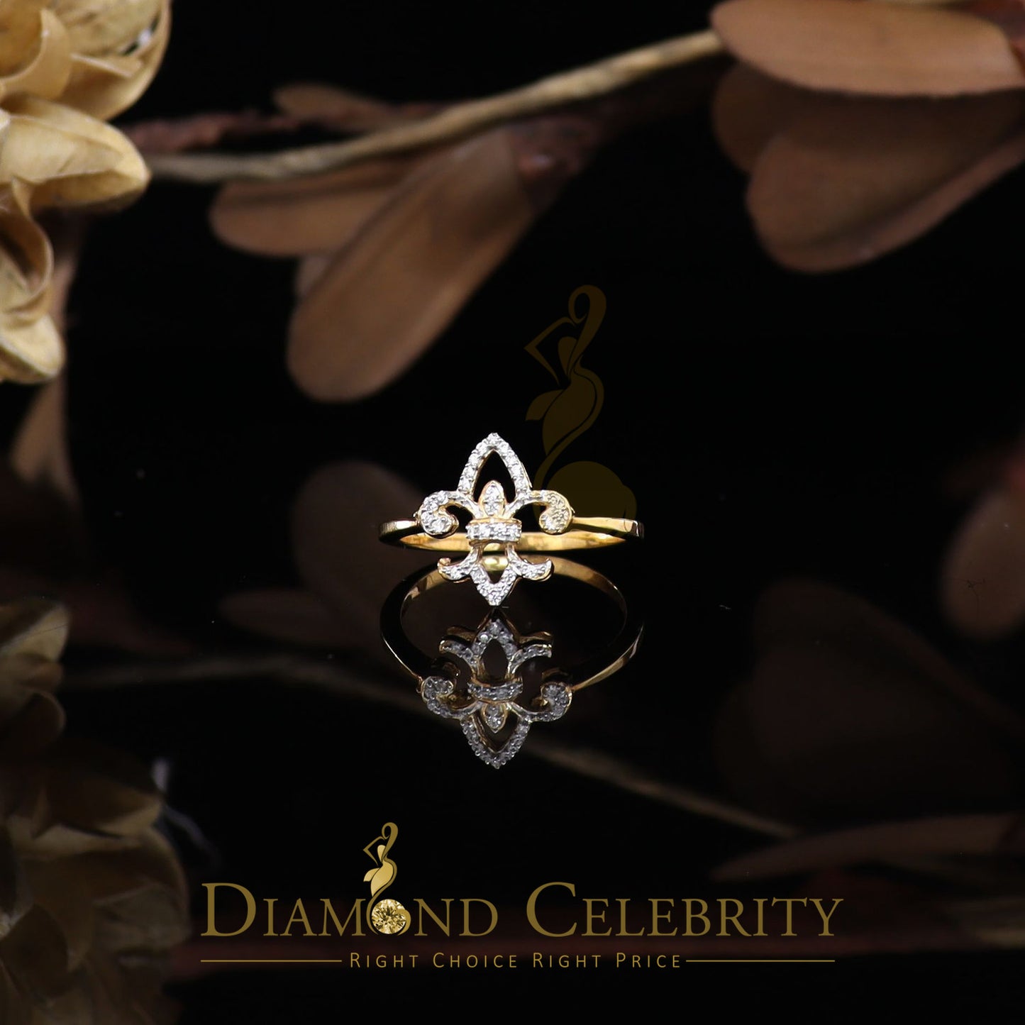 DiamondCelebritees 0.30ct Cubic Zirconia Yellow 925 Sterling Silver Saints Womens Gifts Ring Size 7