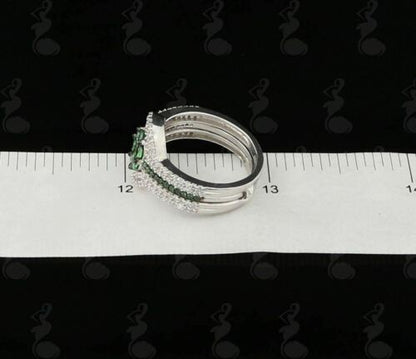 DiamondCelebritees 925 Sterling White Silver 2.50ct Floral Shape Cubic Zirconia Womens Ring SZ 6.5