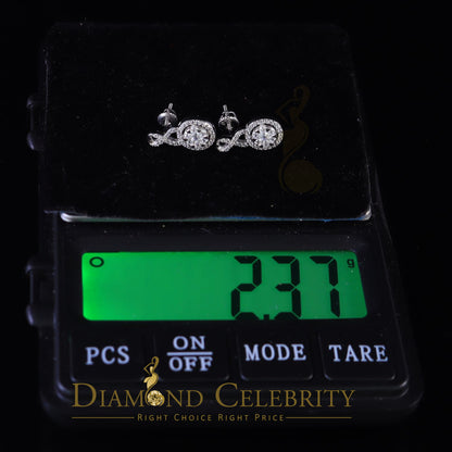 DiamondCelebritees  Men's /Women's Hip Hop White925 1.50ct Silver Screw Back CZ stud Earring