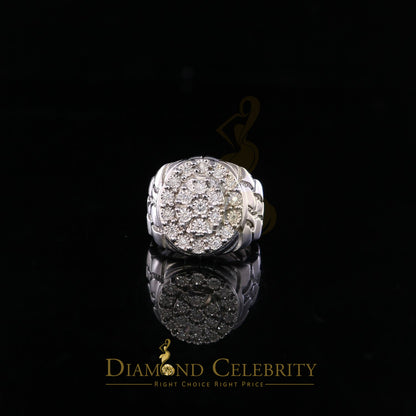 DiamondCelebritees 0.30CT Real Diamond Men's 925 Sterling Silver White Ring Size 8 Antique Design