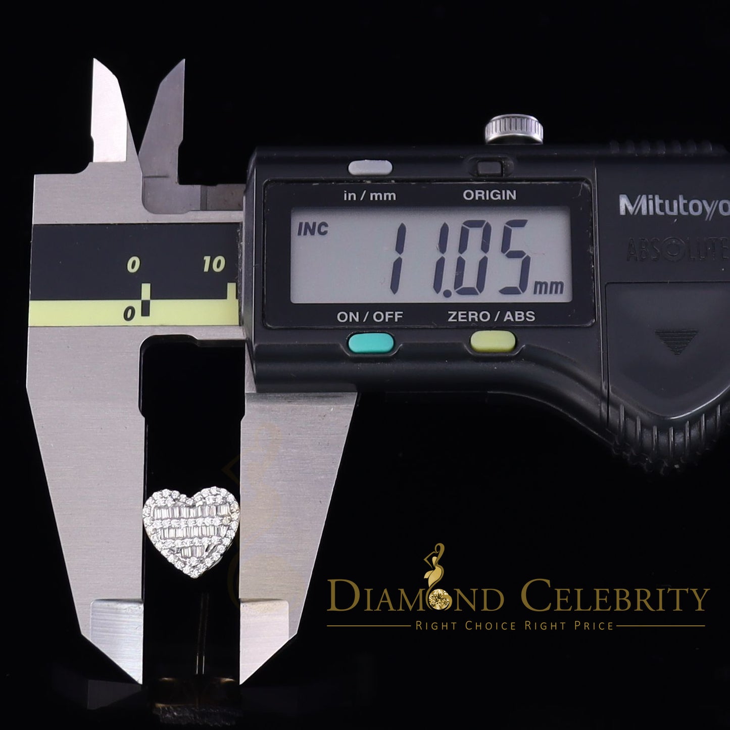DiamondCelebritees  925 Yellow Sterling Silver 1.48ct Cubic Zirconia Men's & Women's Heart Earrings