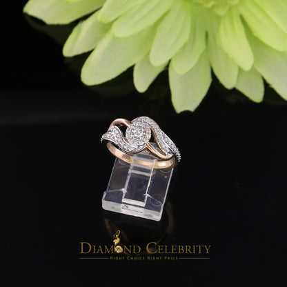 DiamondCelebritees  Real 10kt Yellow Gold with 0.40 CT Real Diamond CLUSTER Womens Ring size 6.5