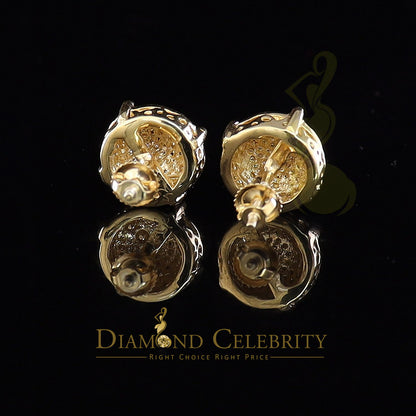 DiamondCelebritees 0.25ct Diamond 925 Sterling Silver Yellow For Men's/Women's Stud Round Earrings