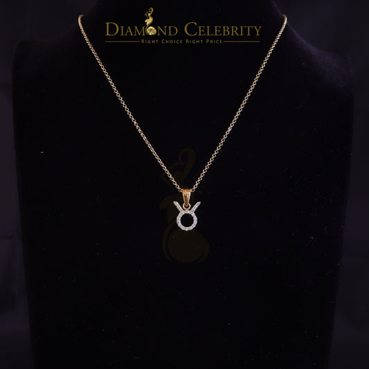 DiamondCelebritees 0.65ct Cubic Zirconia Silver Yellow TAURUS MAY Month Pendant for Men's & Women's