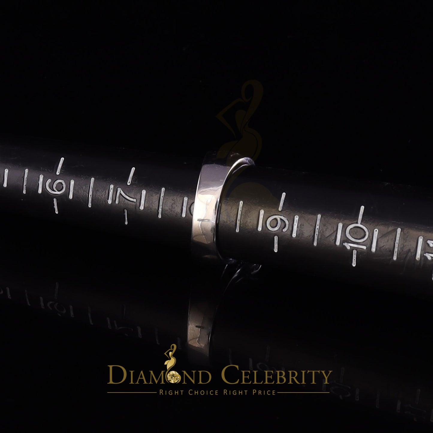 DiamondCelebritees 925 White Silver Square 1.10ct Cubic Zirconia Engagement Women's Ring Size 8