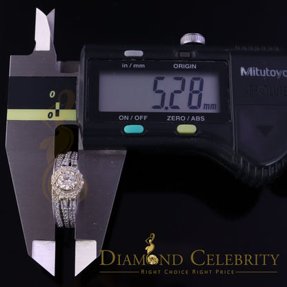 DiamondCelebritees 1.75ct Cubic Zirconia 925 White Silver Men;s/Womens Round Bridal Ring Size 7