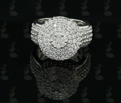 DiamondCelebritees 925 Sterling Silver 9.00ct White Cubic Zirconia Womens Engagement Ring Size 9