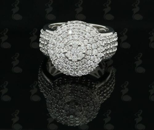 DiamondCelebritees 925 Sterling Silver 9.00ct White Cubic Zirconia Womens Engagement Ring Size 9