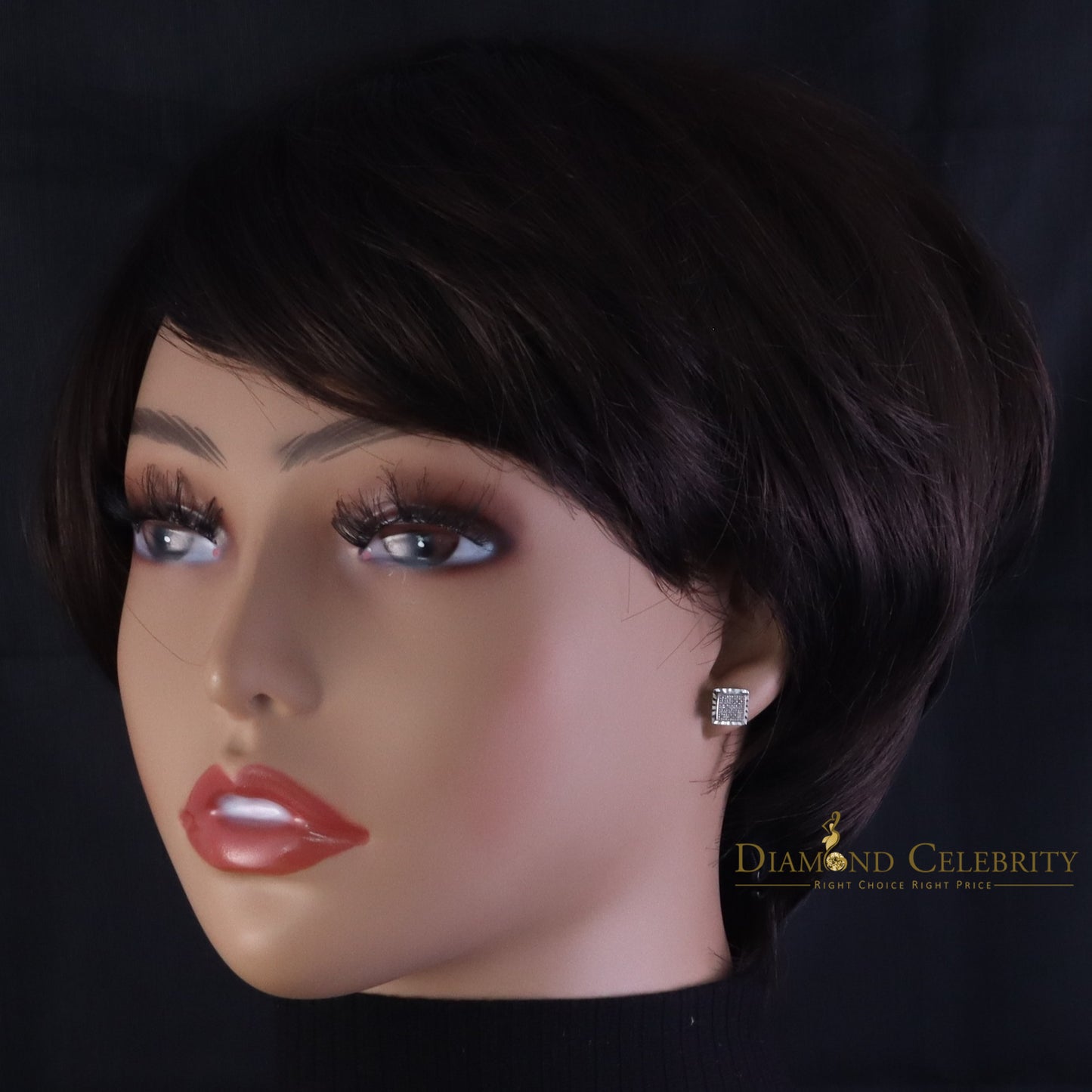 DiamondCelebritees White 925 Sterling Silver 0.15ct Real Diamond For Women's & Men's Stud Earrings