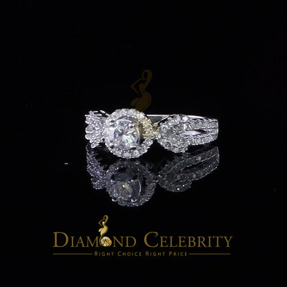 DiamondCelebritees  Diamond Celebrity Sterling Silver 925 White 64 Cubic Zirconia Women's Ring SZ 8