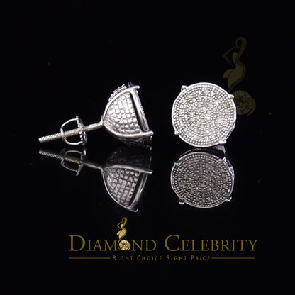 DiamondCelebritees 925 Sterling Silver 0.30ct Diamond For Women's/ Men's White Stud Round Earrings