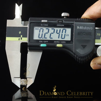 DiamondCelebritees 0.10ct Diamond 925 Sterling Silver Yellow Square Earring For Men's / Women's